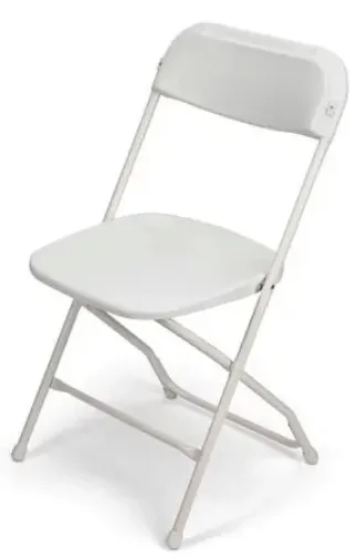 CHAIR PLASTIC WHITE B GRADE