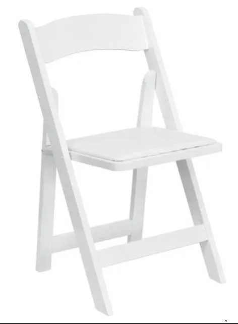 CHAIR WHITE RESIN PADDED