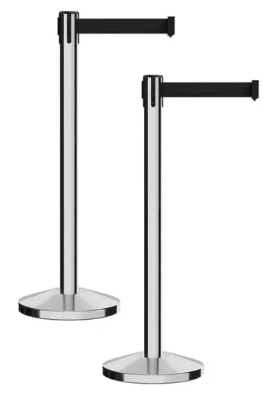 7" CHROME RETRACTABLE STANCHION