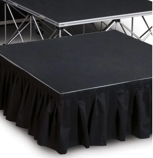 14' BLACK STAGE SKIRTING