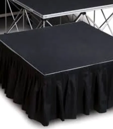 16ftx28in BLACK STAGE SKIRT