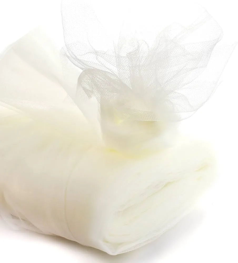 IVORY 54"x25 YARDS POLY WEDDING DECOR BOWS
