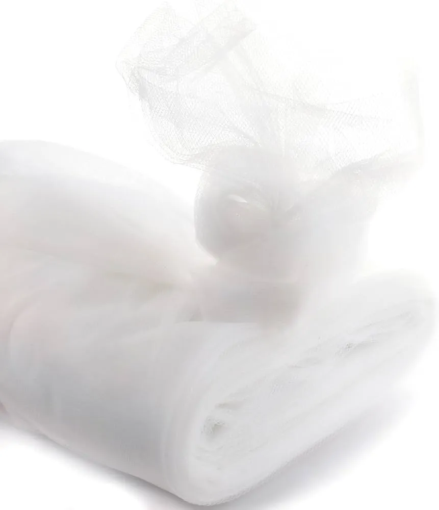 WHITE 54"x25yds POLY WEDDING DECOR BOWS