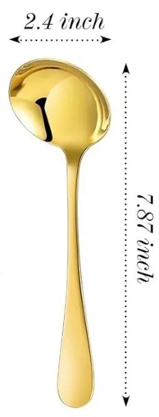 GOLD STAINLESS STEEL SERVING SPOON