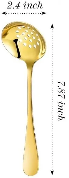 GOLD STAINLESS STEEL SLOTTED LADLE