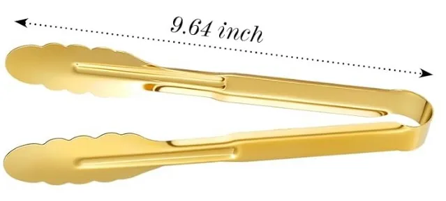GOLD STAINLESS STEEL LARGE ICE TONGS