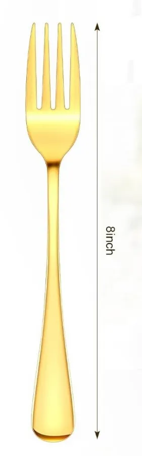 GOLD STAINLESS STEEL DINNER FORK