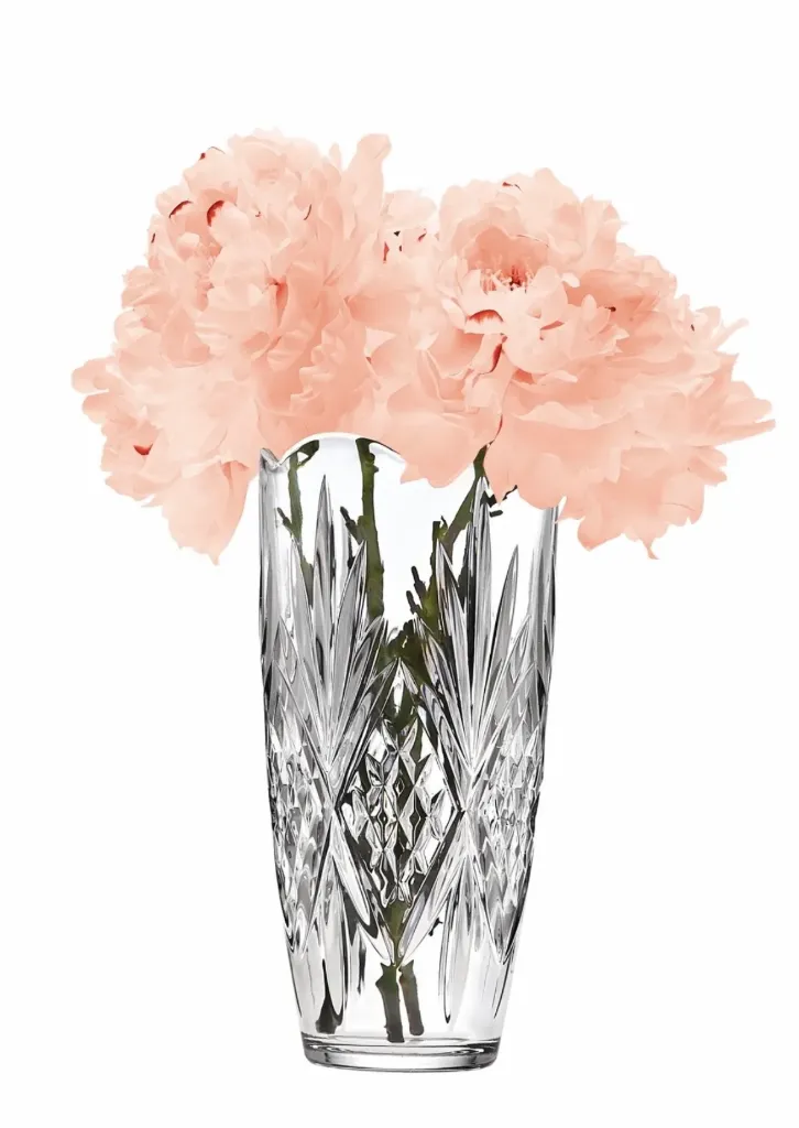 CRYSTAL SCALLOPED VASE